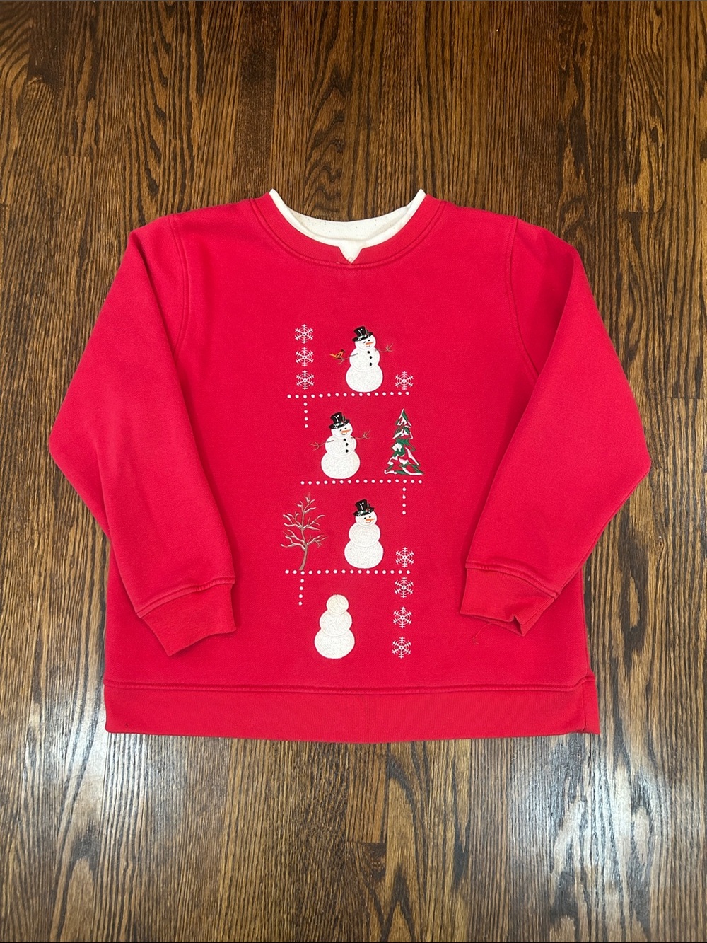 Vintage Y2K Snowman Embroidered Sweatshirt